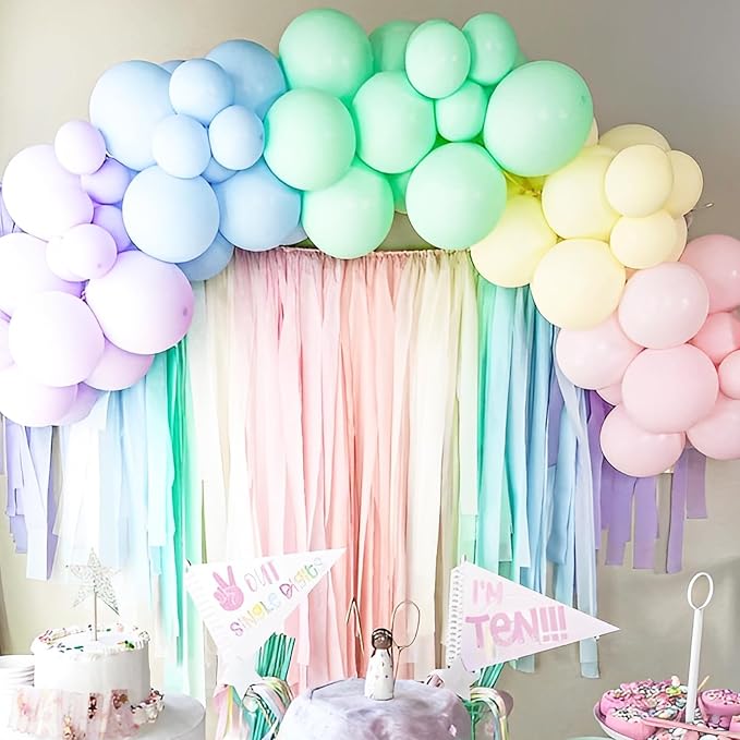 Voircoloria Pastel Balloons, 66pack 12inch Macaron Latex Party Balloons for Graduation, Easter, Wedding, Birthday, Bridal Shower, Rainbow Party, Baby Shower, Anniversary Party Decorations