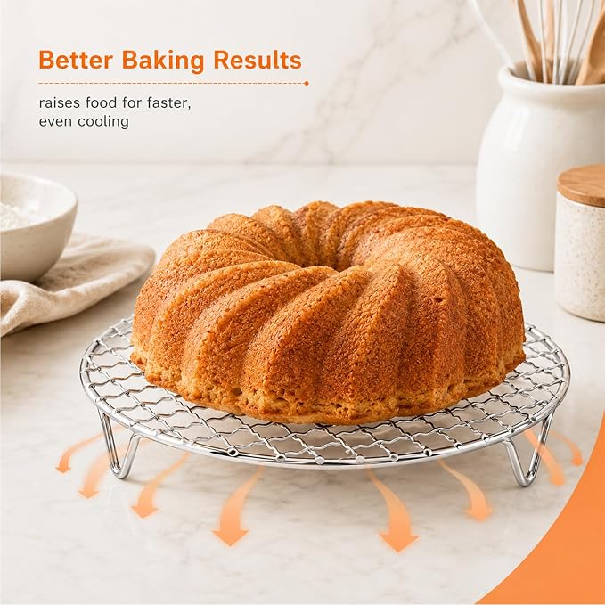 Air Fryer Rack,Wire Rack,Air Fryer Roasting Rack,Small Cooling Rackt,Cooling Rack,Wire Rack For Cooking,Compact Design,Stainless Steel,For Cooling,Steaming,Roasting And Air Frying