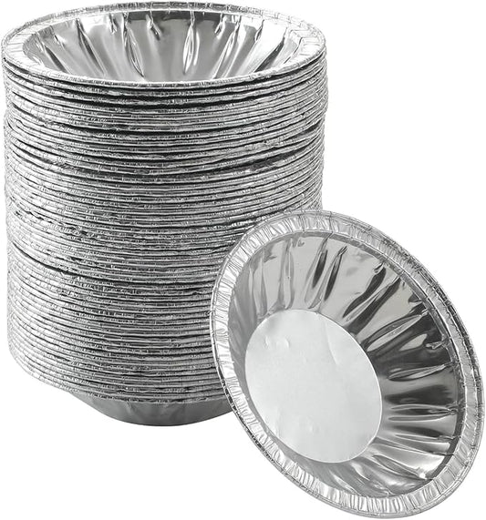Waytiffer 50 Pack - Pie Pans 4 inch,Mini Pie Tins HEAVY-DUTY Disposable Aluminum Foil Tart/pie Pans for Baking Easily Stack & Store, Freeze & Reheat