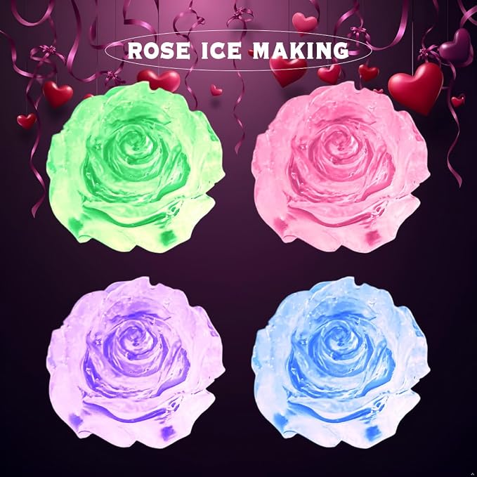 4PCS Rose Flower Silicone Molds - Candy & Chocolate Molds, Wedding Cake Decorating Tools, Fondant Sugarcraft Cake Molds