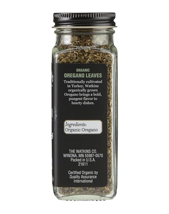 Watkins Gourmet Organic Spice Jar, Oregano Leaves, 0.77 Ounce (Pack of 3)