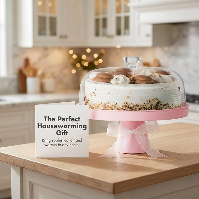 Table Concept Cake Stand, Footed Cake Stand with Lid, Serving Platter, Housewarming Gifts