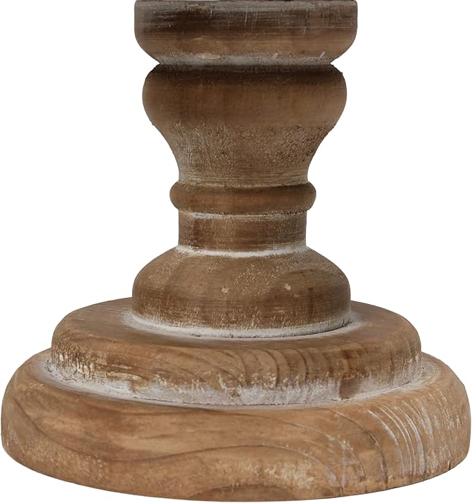 SOFE 11" Rustic Cake Stand, Round Vintage Cup Cake Stand, Natural Wood Cake Stand with Pedestal Dessert Display, Farmhouse Cake Holder Perfect for Weddings, Birthdays and Country Decor