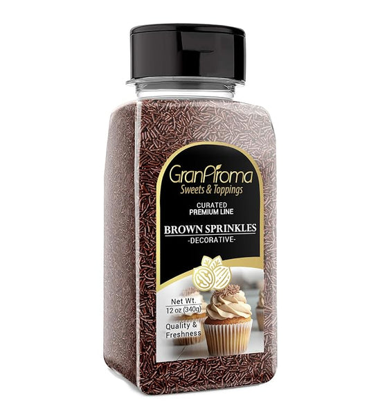 GranAroma Brown Sprinkles, 12 oz, Decorative, Cakes & Cupcakes