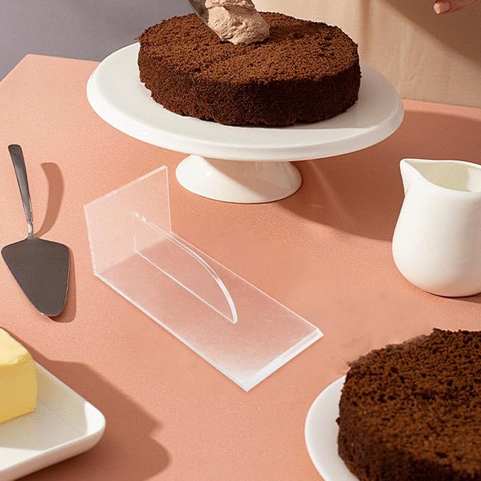 Transparent Acrylic Cake Scraper Smoother, Baking Tool for Cake Decoration, Fondant Smoother, Bakery Supplies, Frosting Tools, 8.66 X 3.93 X 3.14 Inch
