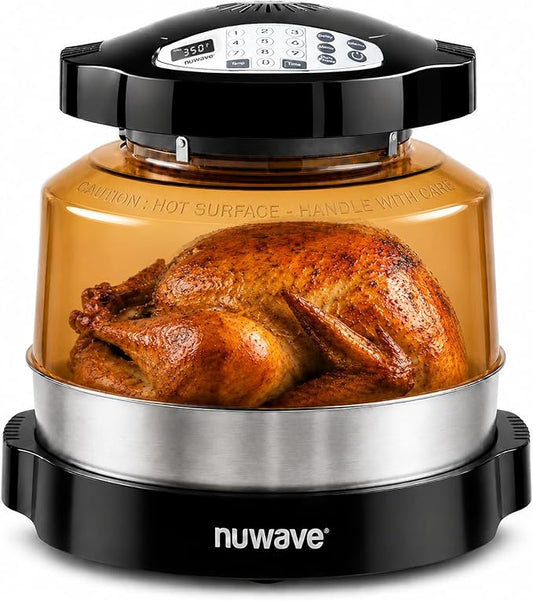 Nuwave Pro Plus 2 Countertop Infrared Oven with Stainless Steel Extender Ring, Triple Combo Cooking Power, Adjustable Temperature Control, Large Capacity Roaster, Air Fryer & Convection Oven, 20670V01