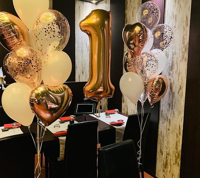 Gold Number 90 Balloon 40 inch, 90 Number Balloons, 90th Gold Birthday Decorations, 90 Year Old Women Men Golden Party Supplies