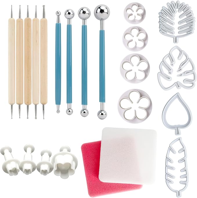 12 Pcs Spring Clay Cutters Set,3 Shapes Polymer Clay Cutters for Earrings,Polymer Clays Silicone Molds,Flower ClayPolymer Mini Molds,ClayPolymer Earring Making Kit for DIY Jewelry Accessories