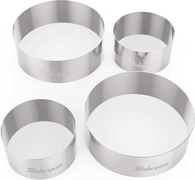 Bakerpan Stainless Steel Round Cookie Cutter Set, Circle Cookie Cutters, Biscuit Cutters (2 Inch & 3 Inch)