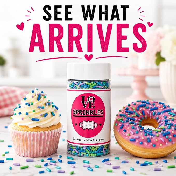 Confect Pastel Rainbow Sprinkles – Edible Jimmies Mix for Cakes, Cupcakes & Baking – Decorative Multicolor Toppings –Vegan, Gluten-Free, Nut-Free, Soy-Free, Dairy-Free, Palm Oil-Free – 4.2 Oz