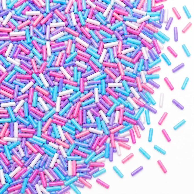 Confect Custom Rainbow Sprinkles | Candyland Jimmies Mix | Vibrant Multicolor Edible Toppings for Cakes & Desserts | Vegan, Gluten-Free, Palm Oil-Free – 4.2 Oz