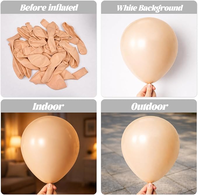 Voircoloria 130pcs Blush Pink Balloons Different Sizes 18" 12" 10" 5" Boho Pink Latex Balloon Garland Arch Kit for Birthday Baby Shower Graduation Wedding Gender Reveal Party Decorations