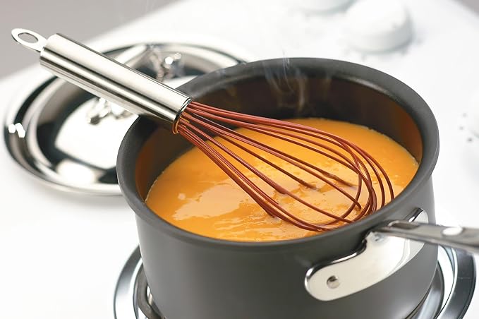Cuisipro Silicone Piano Whisk 10" Red