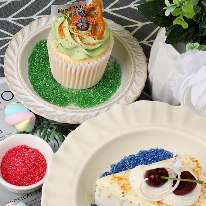 Green Sanding Sugar Sprinkles, 4.6 oz Edible Sparkling Sugar Crystals for Baking Topping, Cupcakes, Cookies, Ice Cream & Cake Decorating, Wedding Party Christmas Supplies
