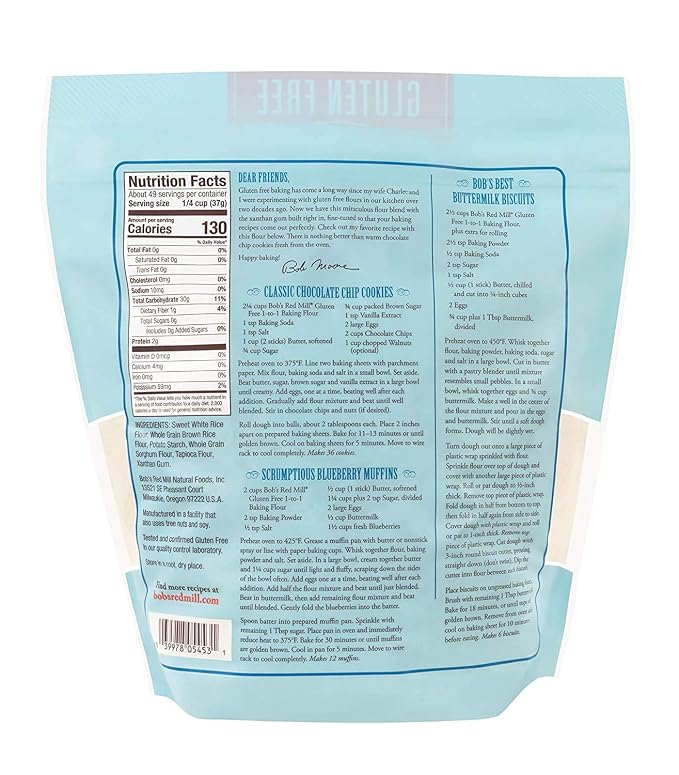 Bob's Red Mill, 1 To 1 Baking Flour (Pack of 2)