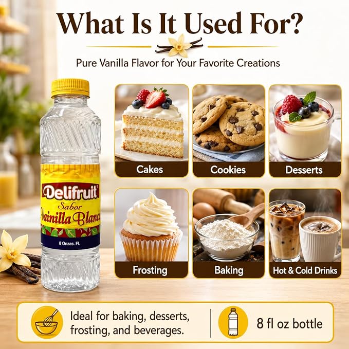 Delifruit Clear Vanilla From Dominican Republic 8 Oz.