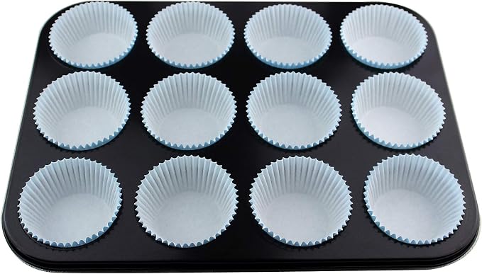 Standard Size Baking Cups Cupcake Liners 200 Pcs (Light Blue)