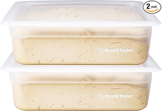 Brod & Taylor Proofing Container (2 Pack) With 6L Capacity, Fits Up to 3000 Grams of Dough – Dough Rising Box for Bread, Sourdough & Pizza (Dishwasher Safe, BPA-Free)