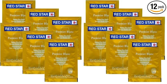 WINE YEAST 12 PACK RED STAR Premier Blanc Fermentis Champagne Yeast