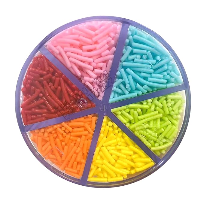 Sentovac 6 Cell Jimmies Rainbow Sprinkles Edible for Cake Decorating Fancy Sprinkles Cake Topper Cupcake Cookie Baking Decorations Supplies（Red Pink Blue Green Yellow Orange）