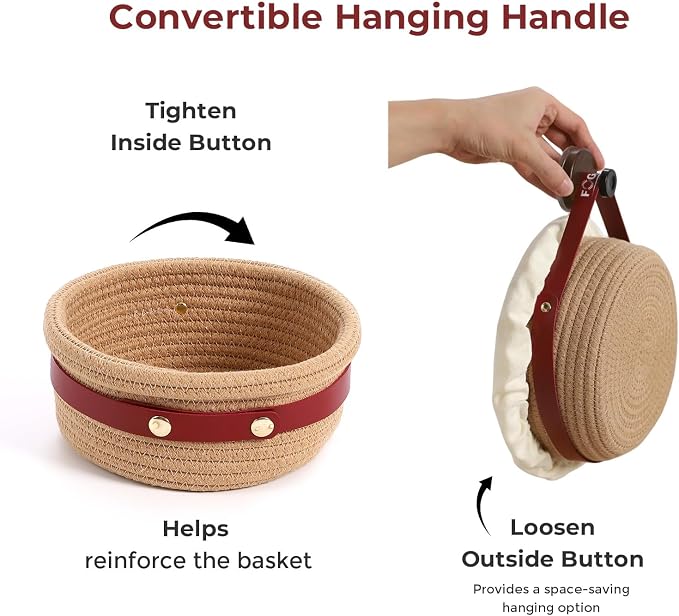 2-Pack Banneton Bread Proofing Baskets – Sourdough Starter Kit for Home Bakers, Cotton Rope Bannetons with Liners, Hanging Hooks, Dough Guide (9" Round & 10" Oval)