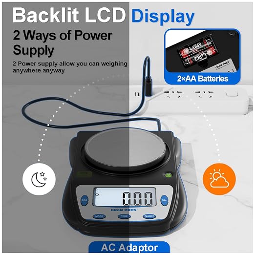 GRAM PRES Digital Lab Scale 600g X 0.01g Accuracy,Precision Electronic Gram Scale,Analytical Balance Scientific Scale,for Jewelry, Powders, Coins, Etc.