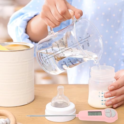 NUOBESTY Instant Read Food Thermometer Digital Cooking Meat Probe Portable Kitchen Thermometer with LCD Display for Accurate Temperature Measurement