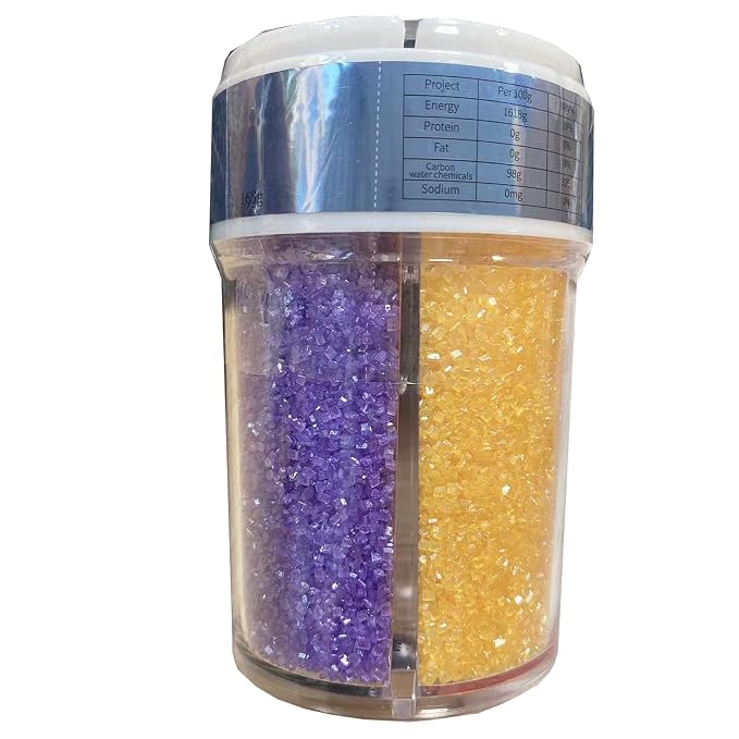 Sentovac 4-Colors Sanding Sugar for Baking Edible Sparkling Coarse Sugar Crystals Sprinkles for Baking Cake Cookie Cupcake Topper Ice Cream Decoration Supplies（Purple Yellow Green Pink）