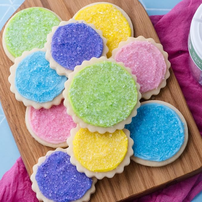 Sweets Indeed Dye Free Sugar Sprinkles, Pastel 6 Cell Edible Sprinkle Mix Perfect for Spring Cake Decorations Baking Ice Cream Cookies Cupcake Topper (Pastel Sugar)