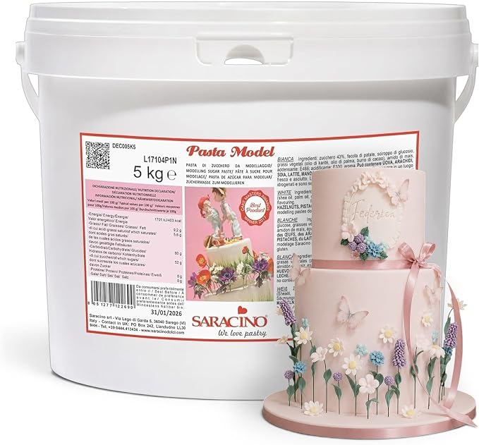 SARACINO White Pasta Model – Modelling Sugar Paste 5 Kg (11lbs)