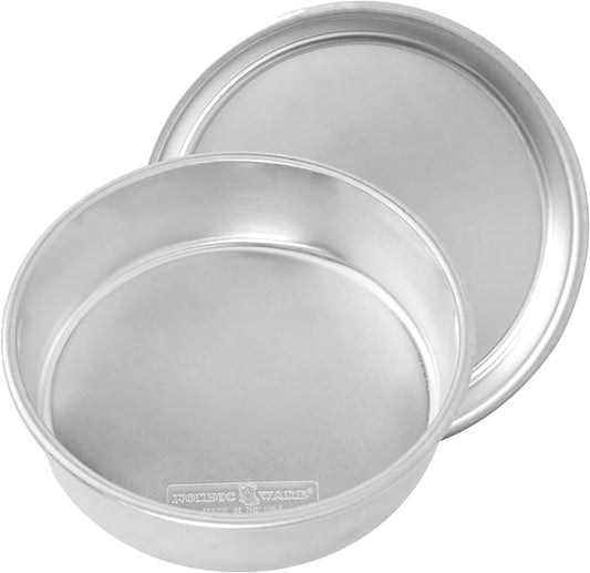 Nordic Ware Naturals 8 Inch Round Cake Pan, 2 Pack