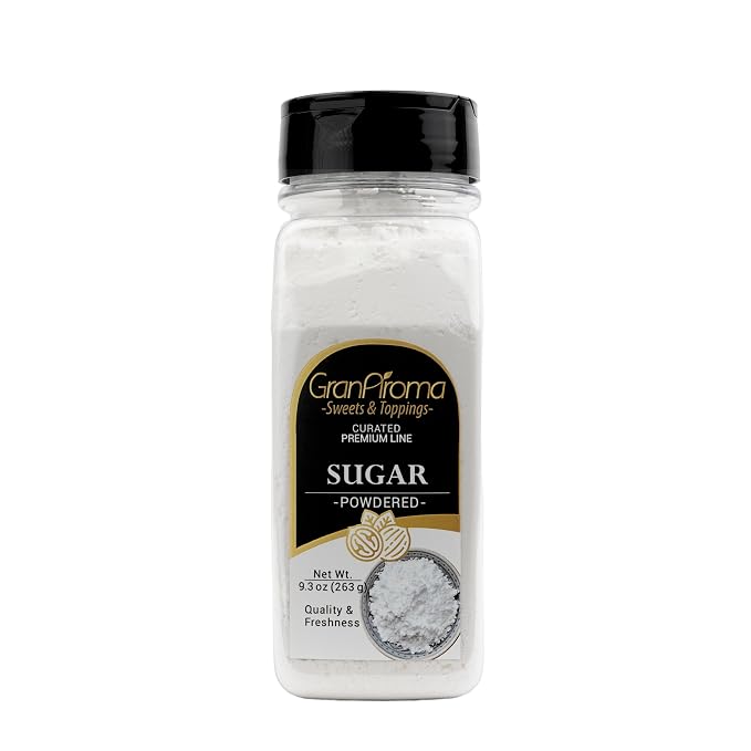 GranAroma Powdered Sugar, Fine Powder, Baking & Frosting, Confectioner's Sugar (9.3 Ounce)
