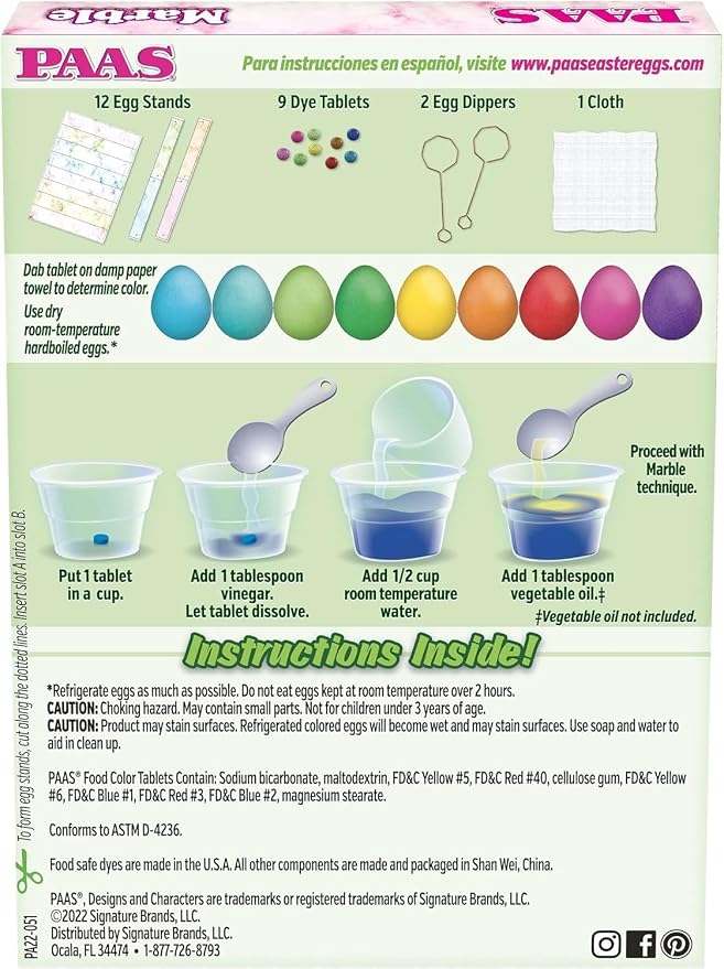 PAAS Marble Easter Egg Decorating Kit - America's Favorite Easter Tradition