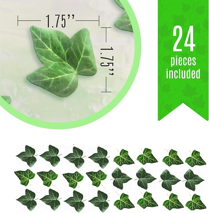 Sugar Robot - Edible Small Ivy Leaves - Small Size - Edible leaves for cake decorating - Premium Crafted - Made in the USA Cake -Set of 24 (Ivy Leaf)