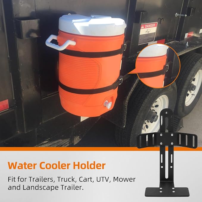 lifgarfe 5 Gallon Water Cooler Rack Bucket Jug Holder Mount Fit for Trailers, Truck, Cart, UTV, Mower and Landscape Trailer