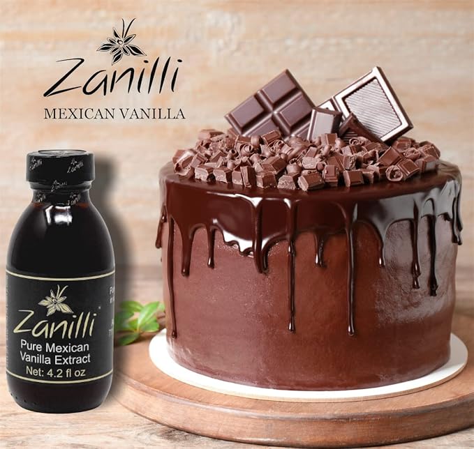 Zanilli Mexican Vanilla Extract - 134.4 Ounces - Papantla Mexico Pure Vanilla Extract for Baking - No Sugar Added - Gluten Free