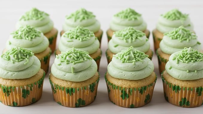 NCS Luminary Green Jimmies Edible Sprinkles – Cupcake, Cake & Cookie Decorations, 7 oz