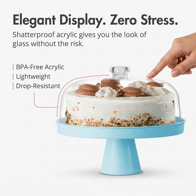 Table Concept Cake Stand, Footed Cake Stand with Lid, Serving Platter, Housewarming Gifts