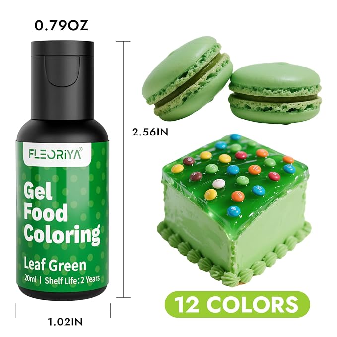 Gel Food Coloring, 20ml Vibrant Flavorless Food Dye for Easter Cake Cookie Decorating, Baking, Candy Melts, Frosting, Easter Eggs