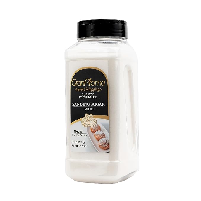 GranAroma White Sanding Sugar, Decorative, Cookies & Sweets (White)