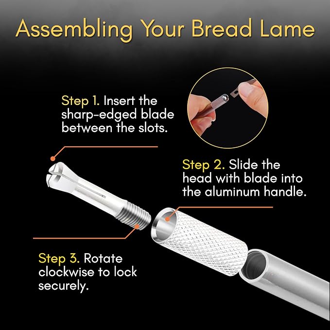 Adjustable Bread Slicer Guide for Homemade Bread – 8" Bread Slicer with Knife Sharpener & Bread Lame (5 Blades) Set in Premium Magnetic Gift Box