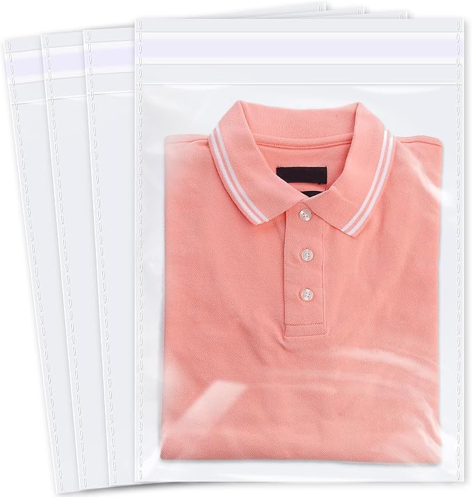 iMailer - 1000 Pcs - 12" x 15" Large Cellophane Bags - Resealable Self Sealing Clear Cello Poly Bags for Prints, Photos, Documents, Clothing, T-Shirt