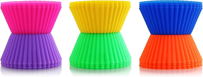 New Star Foodservice 44270 Reusable Silicone Baking Cups and Cupcake Liners, Set of 24 (Pack of 2)