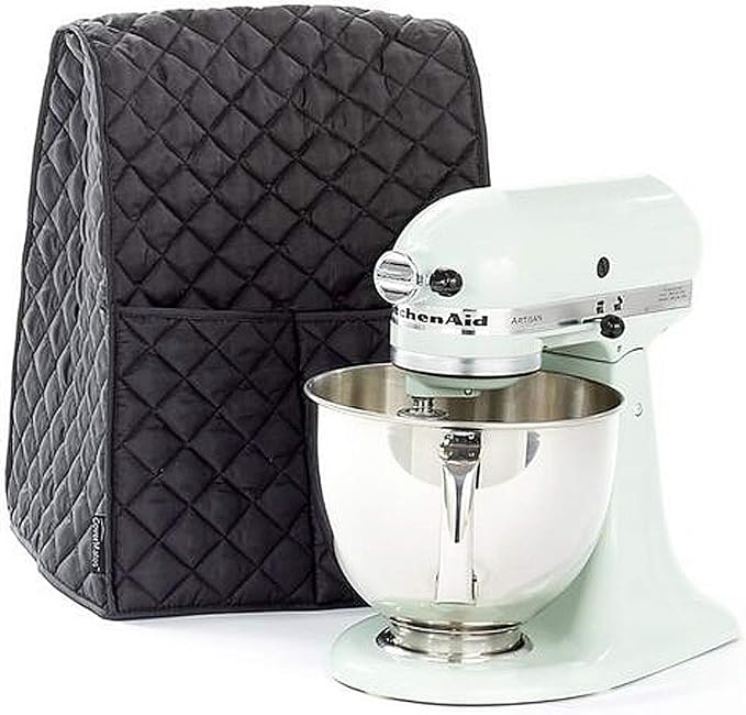 Stand Mixer Dust-proof Cover with Organizer Bag for KitchenAid Mixer to Keep Clean and Safe(Black)