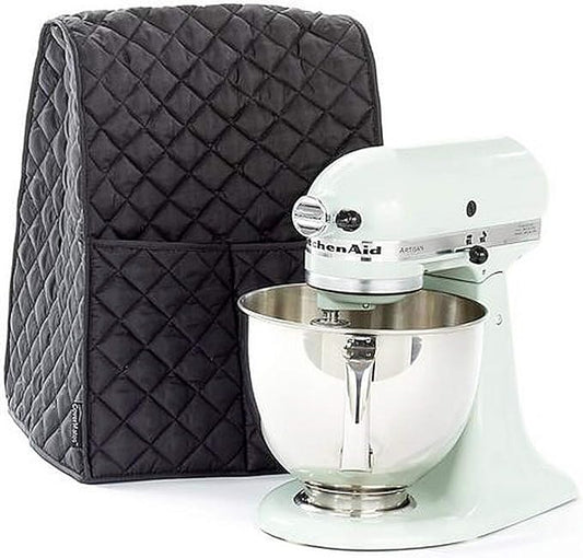 Stand Mixer Dust-proof Cover with Organizer Bag for KitchenAid Mixer to Keep Clean and Safe(Black)