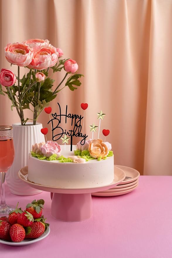 Happy Birthday Cake Topper Cake Decoration Birthday Cake Supplies (Love stars cake topper)