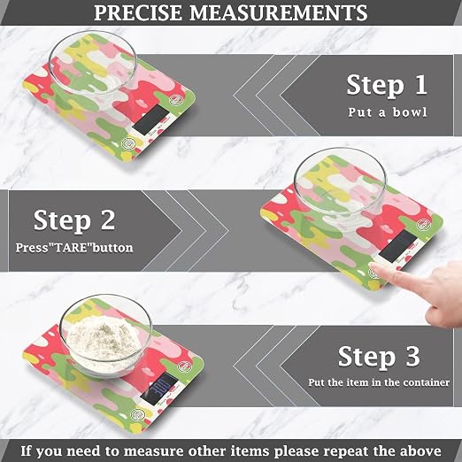 Food Scale Kitchen Scale Food Weight Scales Digital Weight Grams and Ounces Small Electronic Food Scale for Baking Cooking Colorful Drips