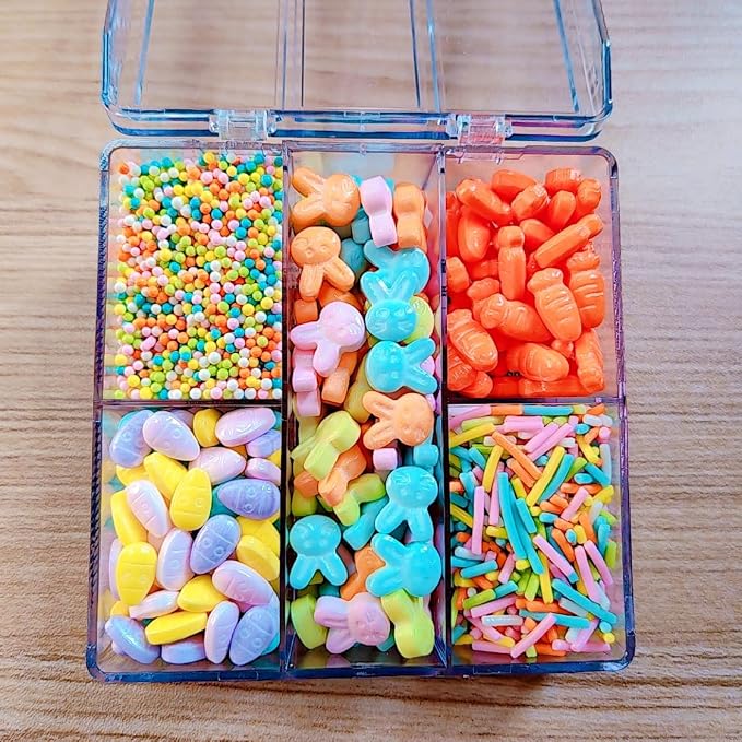 HeDeon&Rles Easter Candy Sprinkles for Baking Decoration 90g/3.17oz Edible Carrot/Easter Egg/Rabbit Mix Sprinkles Caketopper Festival Supplies Cupcake Ice Cream Pastry Muffin Decoration