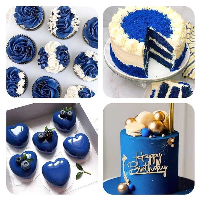 Sapphire Blue Gel Food Coloring - Pandalab 2 Ounce High Concentrated Food Dye for Baking, Cake, Cookie, Fondant, Icing, Easter Egg, Macaron, DIY Slime (60ml)