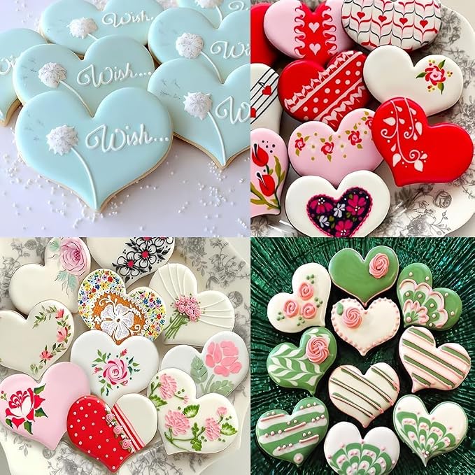 MrCookie Heart Cookie Cutters Set, 6pc Stainless Steel | 1.69" to 3.74", Sturdy